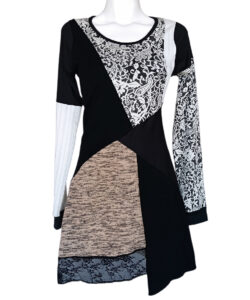 Vestido Berlin negro brocado