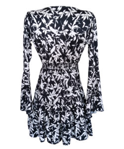 Alternative view of Vestido Dora Sexy flores blanco negro