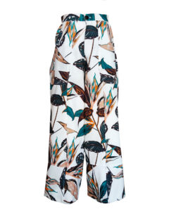 Pantalón elefante blanco hojas