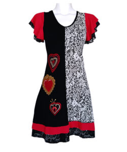 Vestido Simona brocado corazones