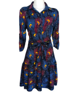 Vestido Camisero Talavera pavoreal azul