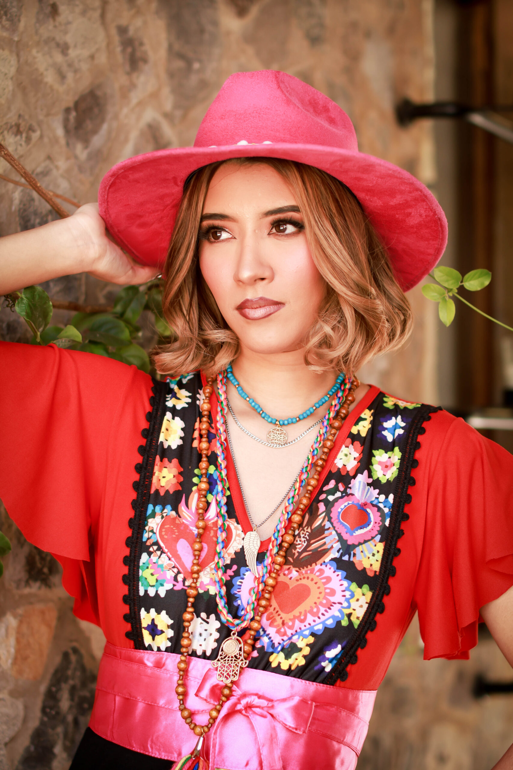 Vestido Hippie Largo negro crochet colores - Imagen 3