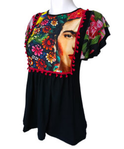 Alternative view of Blusa Toscana negro frida flores