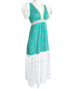 Alternative view of Vestido Dora Largo Mc menta floresitas