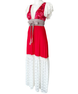 Alternative view of Vestido Dora Largo Mc rojo manchas