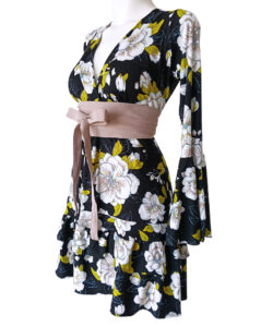 Alternative view of Vestido Dora Sexy negro gardenias