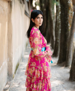 Alternative view of Vestido Australia rosa naranja