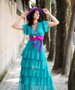 Vestido Dora olanes jade