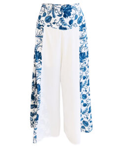 Pantalón Japones blanco azul índigo