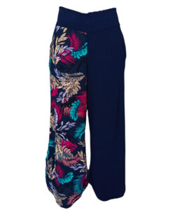 Pantalón Pascuala azul marino palmeras