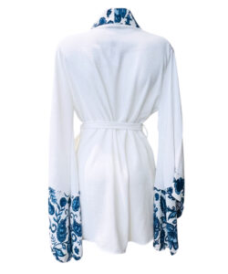 Alternative view of Saco Japones blanco azul índigo