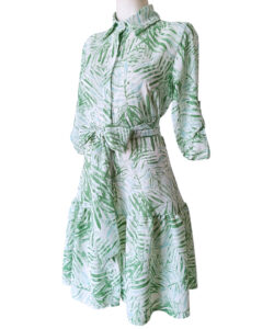 Alternative view of Vestido Camisero Talavera blanco menta