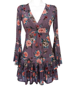 Vestido Dora Sexy mauve flores