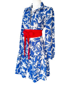 Alternative view of Vestido Camisero Talavera ml blanco azul