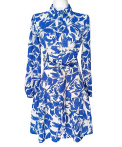 Vestido Camisero Talavera ml blanco azul