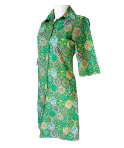 Alternative view of Vestido Trizia verde hindú