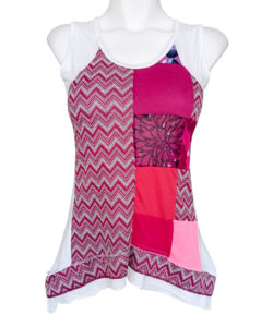 Blusa Simona Patch blanco rosa