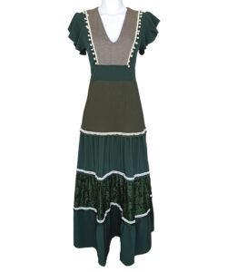 Vestido Denhi Olanes verde olivo