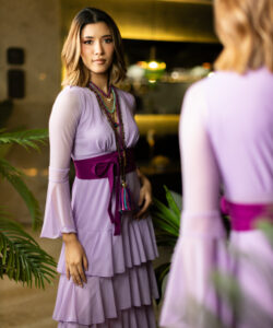 Alternative view of Vestido Dora Olanes lila