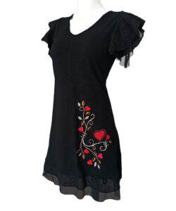 Alternative view of Vestido Simona Mc negro bordado