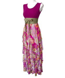 Alternative view of Vestido Sueño Olanes bugambilia flores