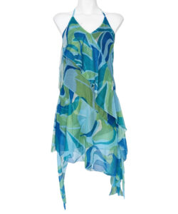 Vestido Ixel verde azul