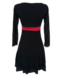 Alternative view of Vestido Sueño negro corazones
