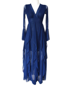 Vestido Dora Olanes Verticales azul rey