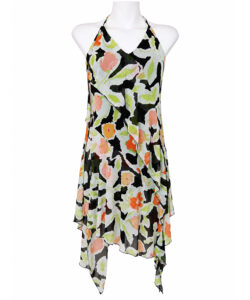 Vestido Ixel flor naranja