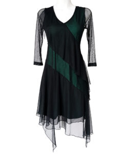 Vestido Simona Olanes mesh negro
