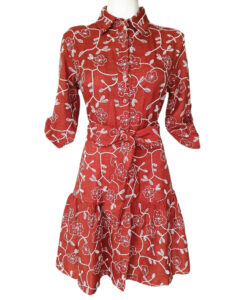 Vestido Talavera naranja bordado