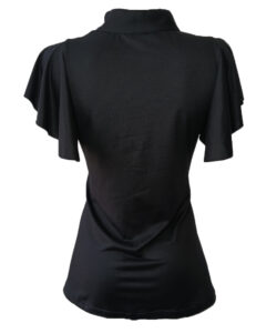 Alternative view of Blusa Toscana negro florecitas