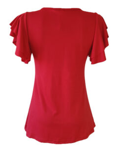 Alternative view of Blusa Toscana rojo frida