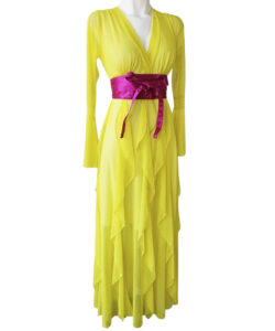 Alternative view of Vestido Dora Olanes Verticales amarillo