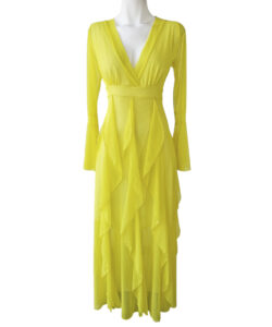 Vestido Dora Olanes Verticales amarillo