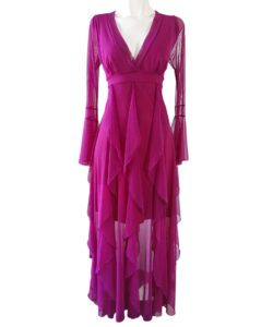 Vestido Dora Olanes Verticales fucsia