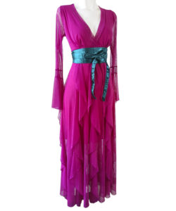 Alternative view of Vestido Dora Olanes Verticales fucsia