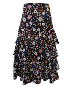 Falda 4 Olanes floresitas rosas