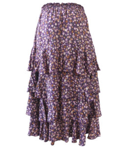Alternative view of Falda 4 Olanes morada florecitas