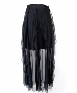 Alternative view of Falda Olanes Verticales negro mesh