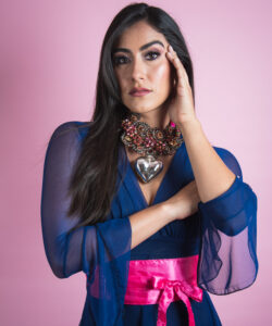 Alternative view of Vestido Dora Olanes Verticales azul rey