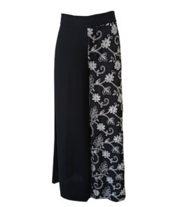 Pantalón Patchwork negro bordado