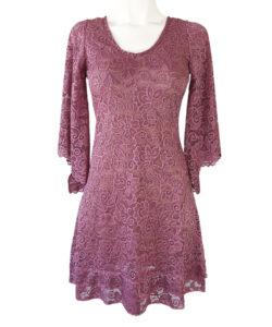 Vestido Simona rosa encaje