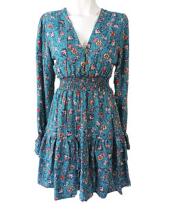 Vestido Australia Corto verde flores