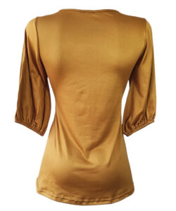 Alternative view of Blusa Toscana Bohemia mostaza azul