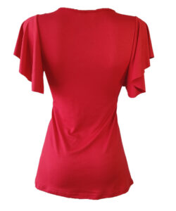 Alternative view of Blusa Toscana rojo brocado