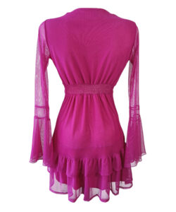 Alternative view of Vestido Dora Sexy mesh fucsia