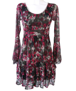 Vestido Sueño Sexy mesh rojo gris manchas