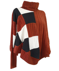 Alternative view of Poncho Karma Unitalla shedron patchwork